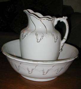 AJ Wilkinson Antique Wash Bowl Pitcher and Chamber Pot  