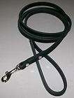   ~ Leather Dog Leash ~ 6 ft. x 3/8 in   Blk / Nickel   Training Leash