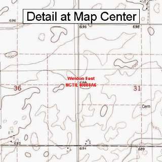  USGS Topographic Quadrangle Map   Weldon East, Illinois 