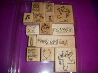 STAMPIN UP PARTY ANIMALS RUBBER STAMPS  