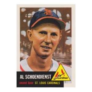  Red Schoendienst 1953 Topps Archives Baseball Reprint (St 