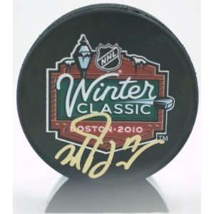  Milan Lucic Autographed Winter Classic Puck   Autographed NHL 
