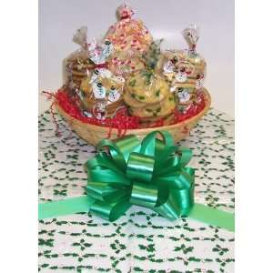 Scotts Cakes Small Santas Christmas Eve Desert Cookie Basket with no 