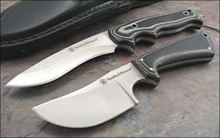 Smith & Wesson Black Micarta Hunter Skinner Knife Combo Set Brand NEW 