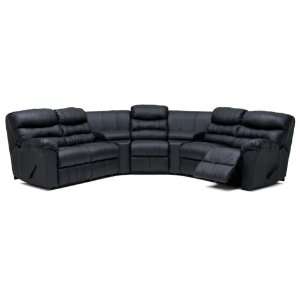    Diablo Leather Match Home Theater Sectional
