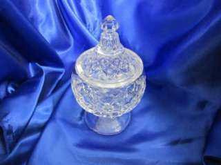 Crystal Covered Candy dish on pedestal Decorative pattern J7  