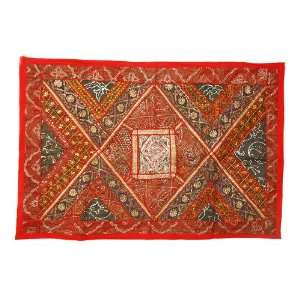  Lovely Decorative Wall Hanging Tapestry with Pretty Zari 