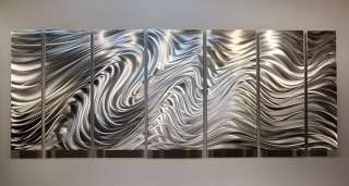 Modern Abstract Silver Corporate Metal Wall Art Decor Sculpture 