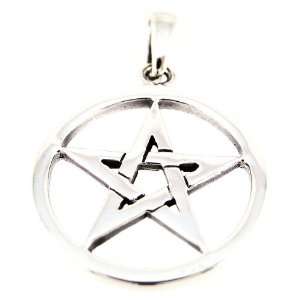  Sterling Silver Pentacle Pendant Charm Pagan Wicca 