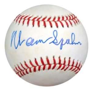  Warren Spahn Autographed/Hand Signed NL Baseball PSA/DNA 