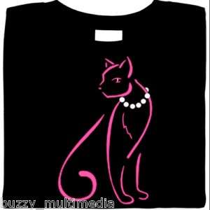 Pink Cat T Shirt, cat gifts, kitty kat, meow, ladies  