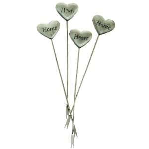  Heart and Home Metal Appetizer Hors doeuvre Pick, Set of 