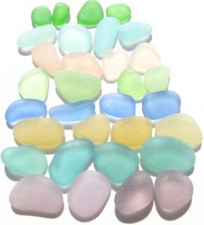 Eight Great Colors   Jewelry Grade Set   Beach Sea Glass PINK YELLOW 