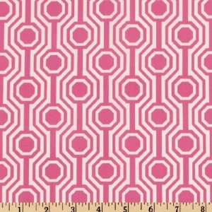  44 Wide Dolce Geo Pink Fabric By The Yard Arts, Crafts 