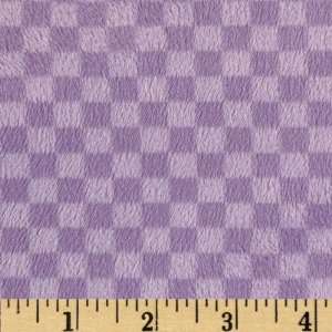  60 Wide Minky Checker Cuddle Lavender Fabric By The Yard 