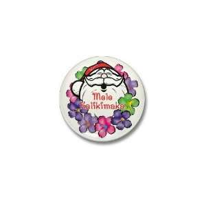   Kalikimaka Santa Beach Mini Button by  Patio, Lawn & Garden