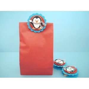  NEW Winter Penguin Favor Bag Toppers, Set of Ten 