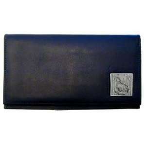  Deluxe Leather Checkbook Cover   Howling Wolf