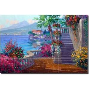  Romance of Lake Como by Mikki Senkarik   Artwork On Tile 