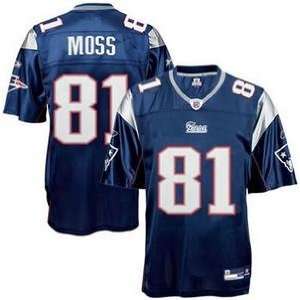  Randy Moss #81 Blue New England Patriots Reebok NFL 
