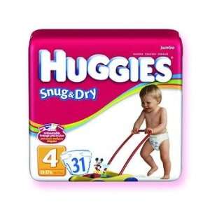 KIMBERLY CLARK Huggies Snug & Dry Disposable Diapers SZ 4 