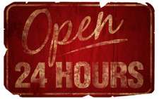 While  is open 24 hours a day, Commercial Asset Liquidators is 
