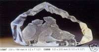 Mats Jonasson Engraved Polar Bear in Swedish Crystal  
