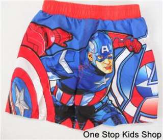 MARVEL SUPER HERO 24 M 2T 3T 4T 5T Shorts SWIM TRUNKS Captain America 