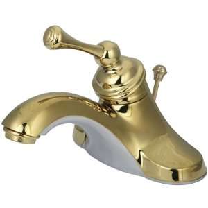 Inch Centerset Lavatory Faucet with Metal Lever Handle and Plastic Pop 