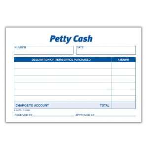  Adams Petty Cash Receipt Pad, 1 Part, 5 x 3.5 Inches, Blue 