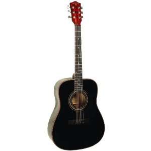 INDIANA Private Vault IDB RH Red Head Acoustic Guitar   Black and Red