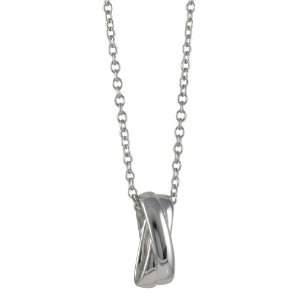  Merii Sterling Silver Patterned 45cm Drop Necklace 