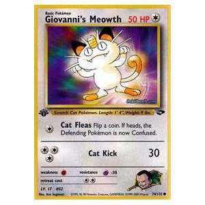  Pokemon   Giovannis Meowth (74)   Gym Challenge Toys 