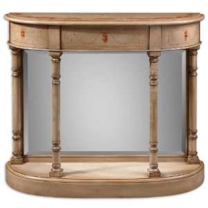  Uttermost 42 Inch Ilario Console Table Hand Painted Ivory 