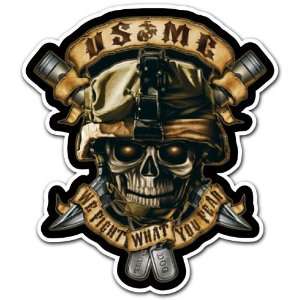  US MC Marine Corps Skull Soldier Car Bumper Sticker Decal 