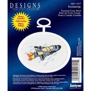  Janlynn Rocketship Mini Cross Stitch Kit