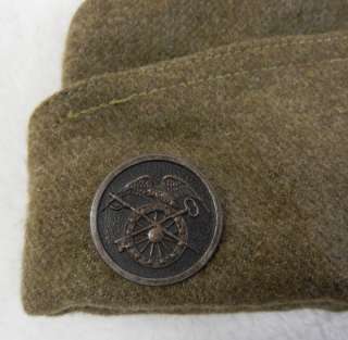 ORIGINAL WW1 VINTAGE U.S. ARMY OVERSEAS CAP with QUARTERMASTER EM 