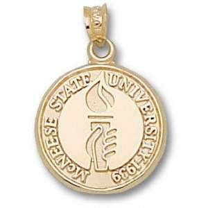  McNeese State Cowboys 10K Gold Seal Pendant Sports 