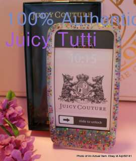   Juicy Couture Clear Glitter Crown Jelly Iphone 4 4S Case Sleeve  