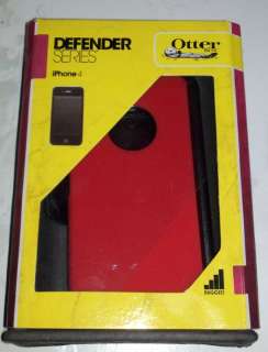 Otterbox Defender iPhone 4G Universal Case + Clip RED  