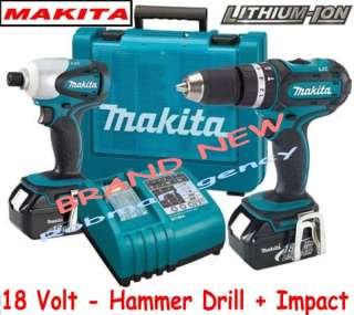 MAKITA   LXT211 18 Volt Lith Ion HammerDrill/Impact Kt  