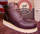 RED WING IRISH SETTER MEN 10 D WEDGE SOLE SOFT TOE EH WORK BOOT 83605