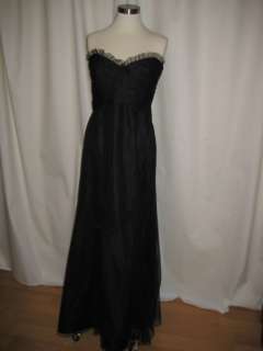 Vera Wang Maids Black Tulle Evening Gown DRESS 12  
