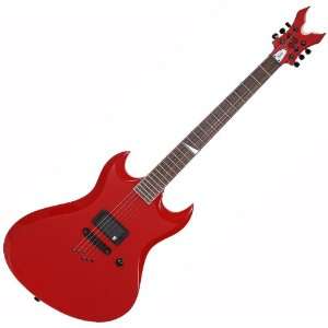   TOMB RED ACTIVE ELECTRIC GUITAR w/ VFL PICKUP + COFFIN CASE Musical