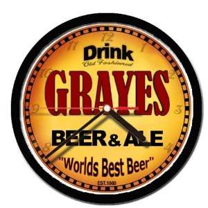  GRAYES beer and ale cerveza wall clock 