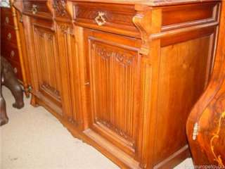 GOTHIC CARVED ANTIQUE FRENCH ORIGINAL SIDEBOARD 05BE425  