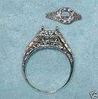6mm Round Filigree ring setting SIZE 5.5 Sterling Silver ring casting