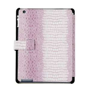  Pink Alligator Folder Case for Apple iPad 2 (Automatic On 