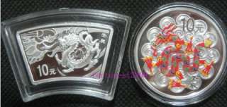 New issued China 10Yuan 1oz silver coins 2012 lunar year dragon with 