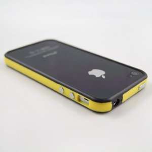  Yellow w/Black Bumper + Free Bumper for iphone 4 & 4S 